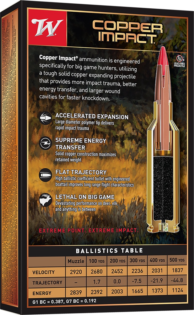 WINCHESTER AMMO COPPER IMPACT 30-06 150GR LF 20/10 2