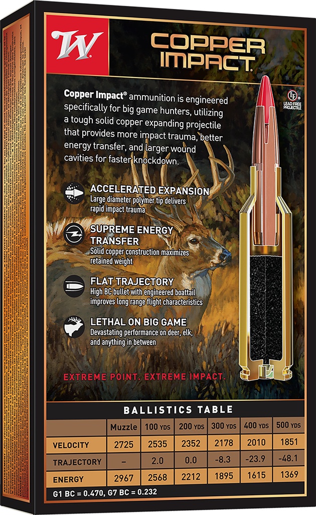 WINCHESTER AMMO COPPER IMPACT 30-06 180GR LF 20/10 2