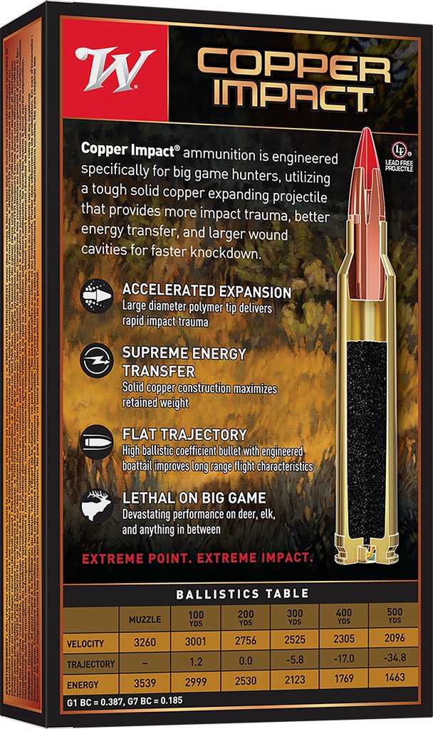 WINCHESTER AMMO COPPER IMPACT 300WIN 150GR LF 20/10 2
