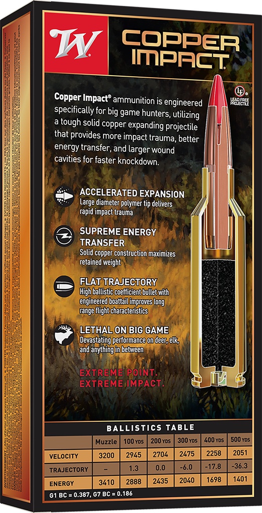 WINCHESTER AMMO COPPER IMPACT 300WSM 150GR LF 20/10 2