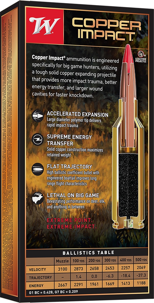 WINCHESTER AMMO COPPER IMPACT 6.5PRC 125GR LF 20/10 2
