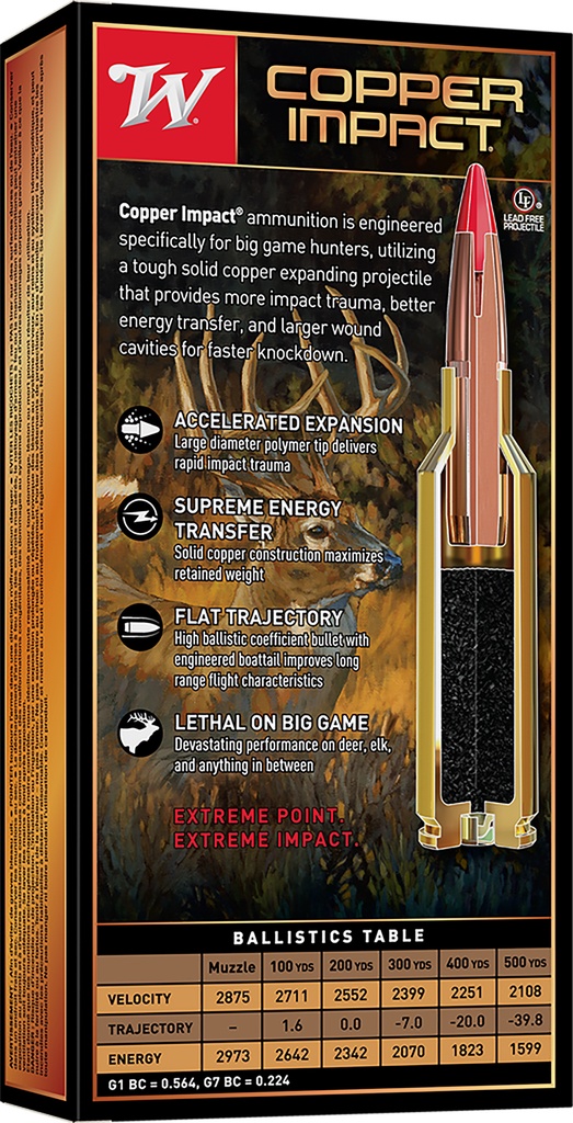 WINCHESTER AMMO COPPER IMPACT 6.8WST 162GR LF 20/10 2