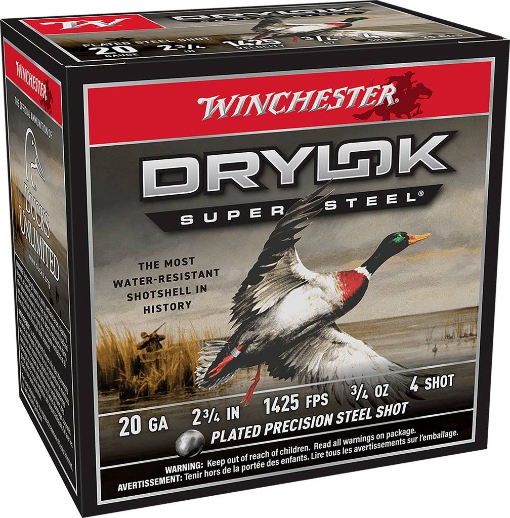 WINCHESTER AMMO DRYLOK SUPER STEEL 20GA 2.75 #4 25/10 1
