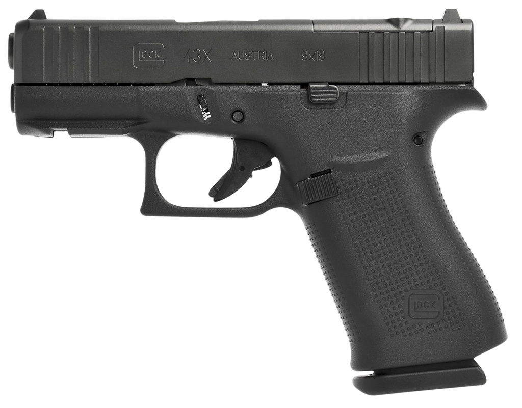 GLOCK G43X 9MM BLK 3.39" MOS RAIL 1