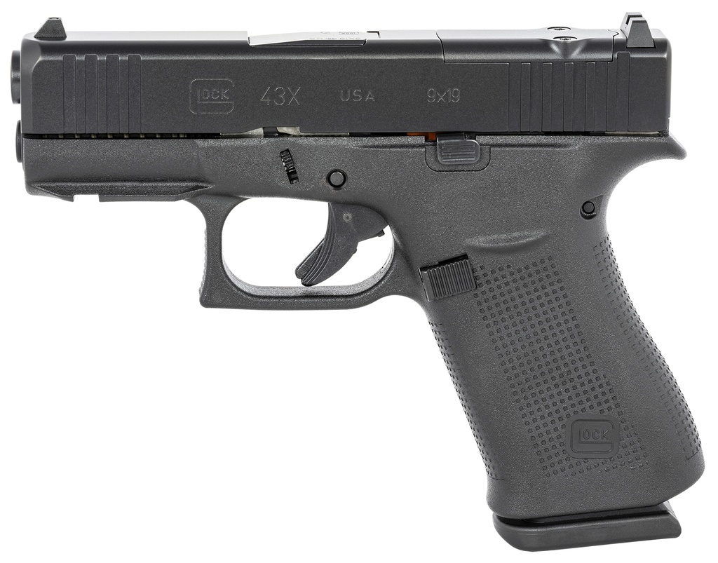 GLOCK G43X 9MM BLK 3.39" MOS RAIL 2