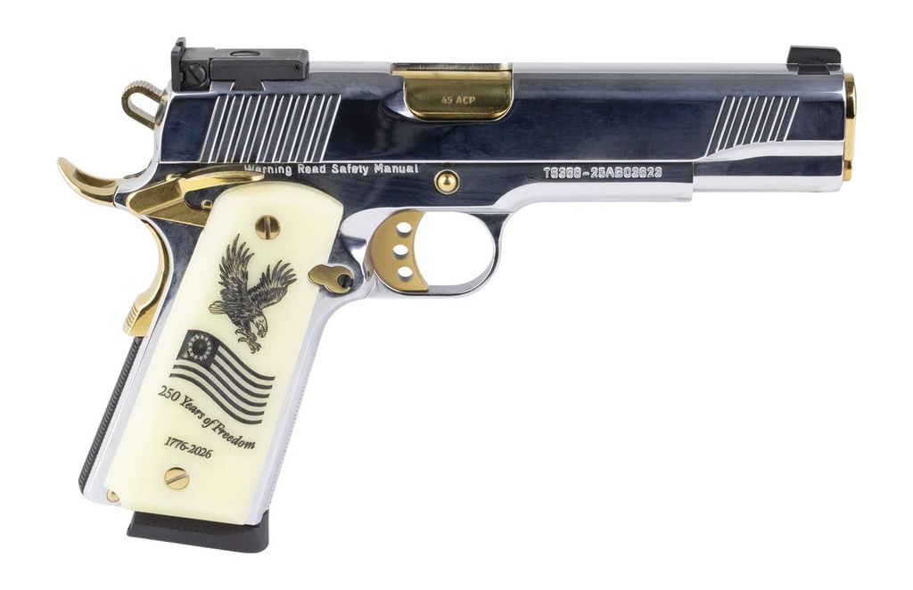 EAA Corp MC1911 45ACP 250TH SS/GOLD 5"# 1