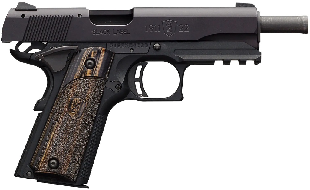 Browning 1911-22 A1 BLK LBL 22LR RAIL 2