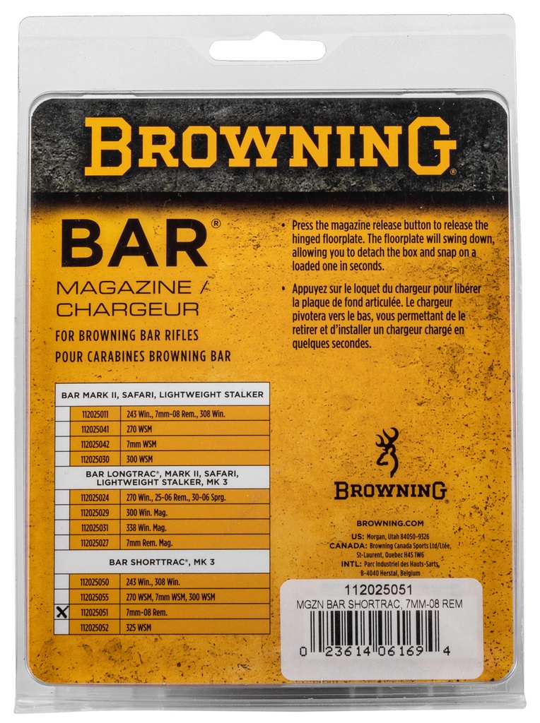 Browning MAG BAR MK3 7MM-08 4RD 3