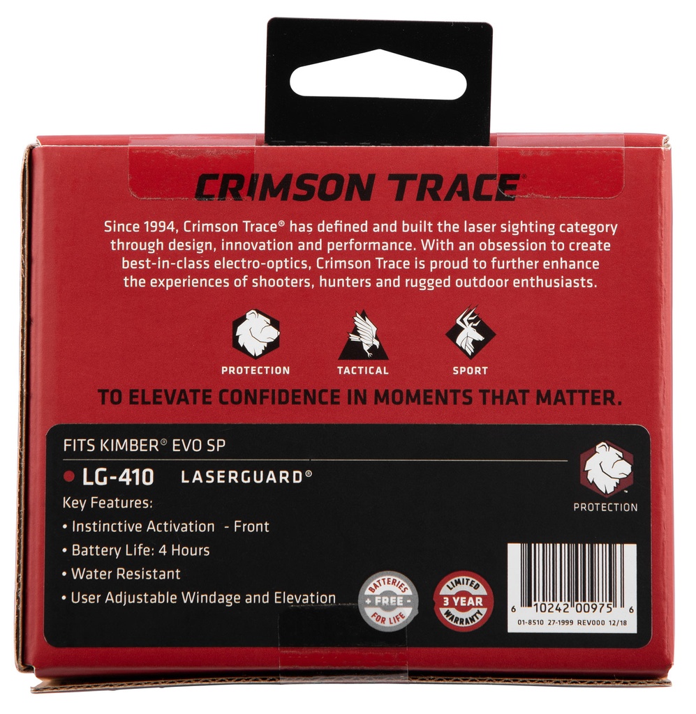 Crimson Trace LASERGRIP LG410 KMBR EVO SP RD 3