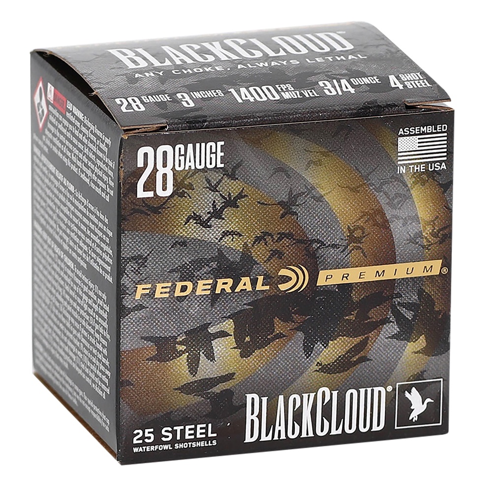 FEDERAL AMMO BLACK CLOUD 28GA 3 3/4OZ #4 25/10 1