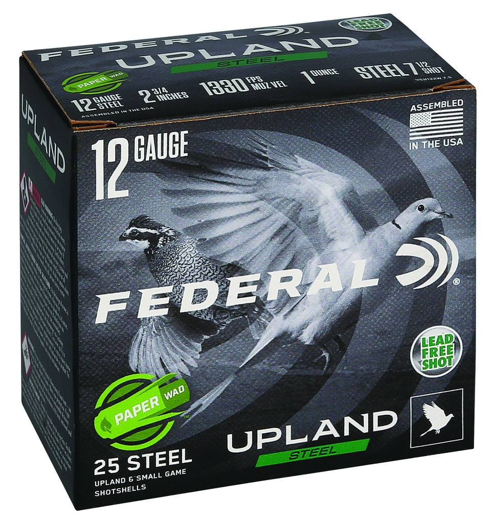 FEDERAL AMMO UPLAND STEEL 12GA 2.75 1OZ #7.5 25/10 2
