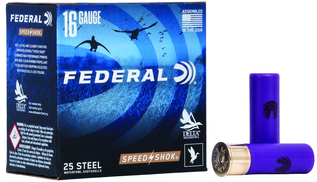 FEDERAL AMMO SPEED-SHOK 16GA 2.75 15/16OZ #2 25/10 1