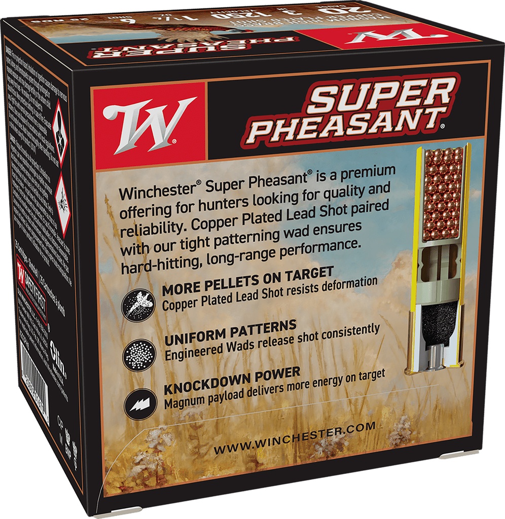 WINCHESTER AMMO SUPER PHEASANT 20GA 3 1-1/4 #6 25/10 2
