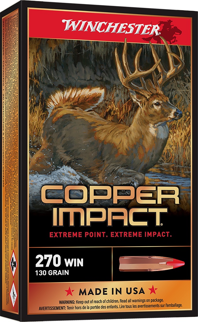 WINCHESTER AMMO COPPER IMPACT 270WIN 130GR LF 20/10 1