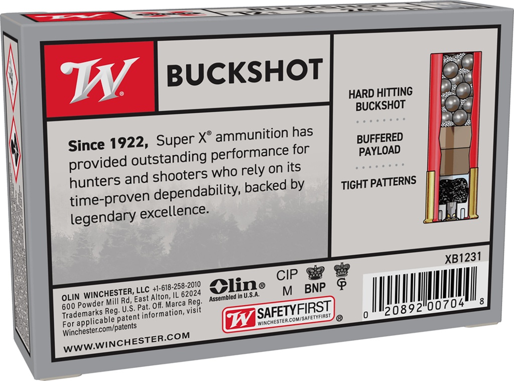 WINCHESTER AMMO SUPER-X BUCKSHOT 12GA 3 24PEL #1 5/50 2