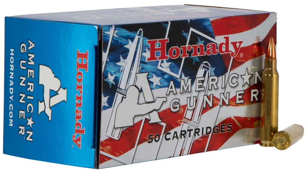 Hornady 80237 American Gunner  223Rem 55gr Hollow Point 50 Per Box/10 Case 1
