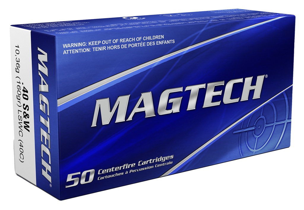 Magtech 40C Range/Training  40S&W 160gr Lead Semi Wadcutter 50 Per Box/20 Case 1