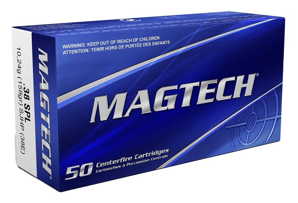 Magtech 38E Range/Training  38Special 158gr Semi Jacketed Hollow Point 50 Per Box/20 Case 1