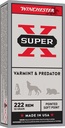 Winchester Ammo X222R Super X  222Rem 50gr Jacketed Soft Point 20 Per Box/10 Case 1