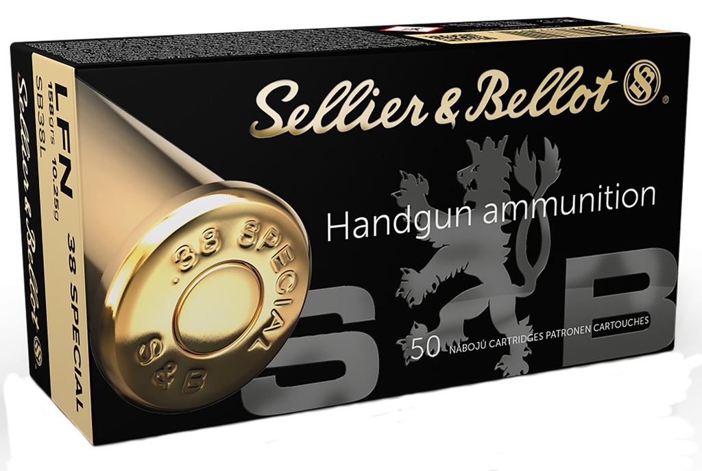 Sellier & Bellot SB38L Handgun  38Special 158gr Lead Flat Nose 50 Per Box/20 Case 1