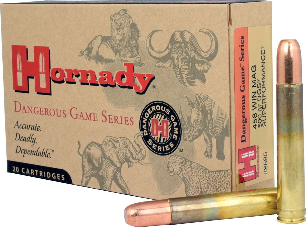 Hornady 8585 Dangerous Game  458WinMag 500gr Dangerous Game Solid 20 Per Box/6 Case 1