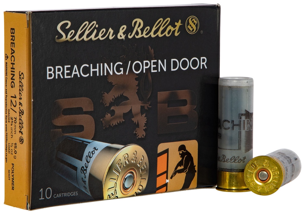Sellier & Bellot SB12BR Breaching  12Gauge 2.75" 1/2oz 10 Per Box/25 Case 1
