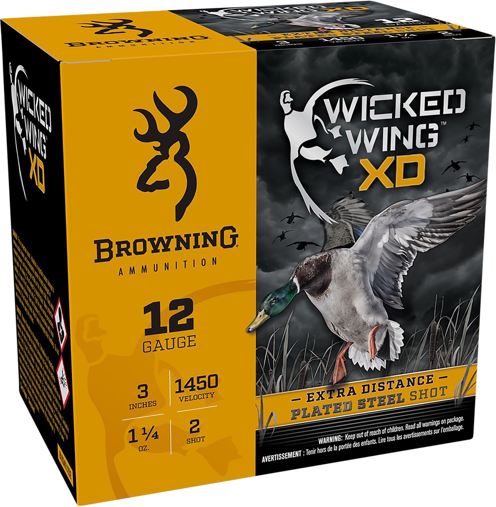 Browning Ammo B193411232 Wicked Wing XD  12Gauge 3" 1 1/4oz 2Shot 25 Per Box/10 Case 1