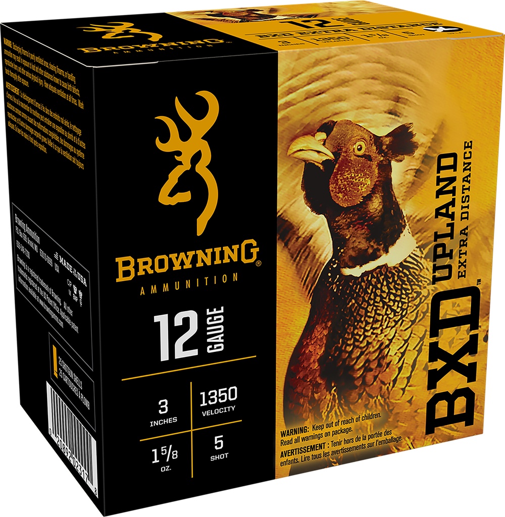Browning Ammo B193511235 BXD Upland 12Gauge 3" 1 5/8oz 5Shot 25 Per Box/10 Case 1