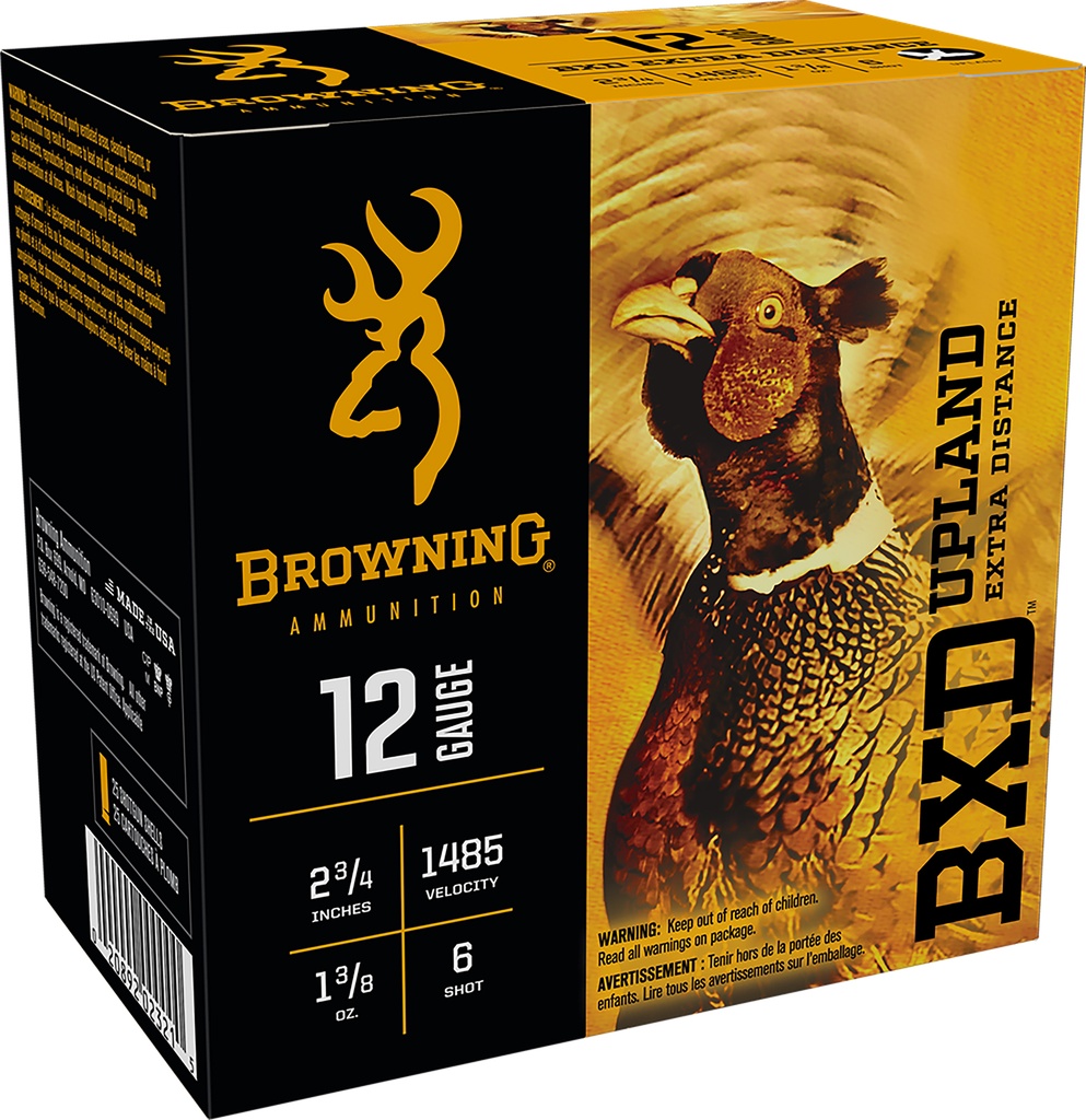 Browning Ammo B193511226 BXD Upland 12Gauge 2.75" 1 3/8oz 6Shot 25 Per Box/10 Case 1