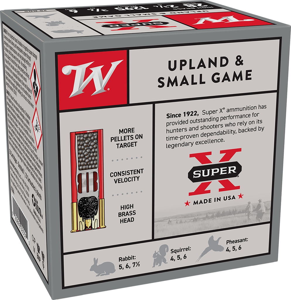Winchester Ammo X286 Super X Heavy Game Load High Brass 28Gauge 2.75" 3/4oz 6Shot 25 Per Box/10 Case 2