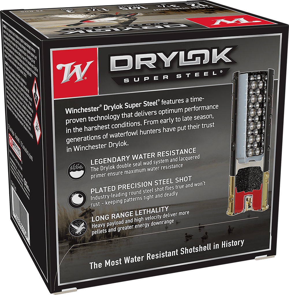 Winchester Ammo SSH12LH3 Drylok Super Steel High Velocity 12Gauge 3.50" 1 1/2oz 3Shot 25 Per Box/10 Case 2