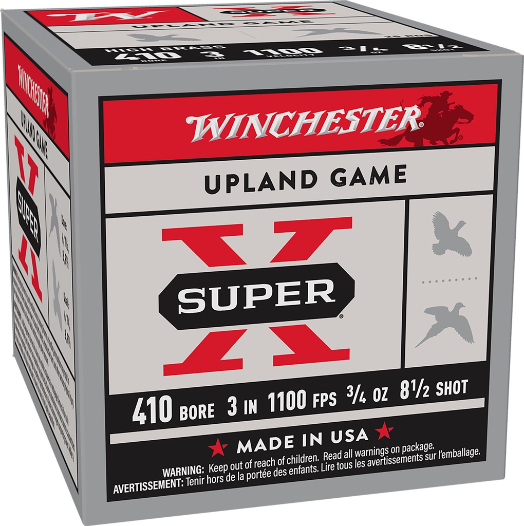 Winchester Ammo X413H85 Super X Heavy Game Load High Brass 410Gauge 3" 3/4oz 8.5Shot 25 Per Box/10 Case 1