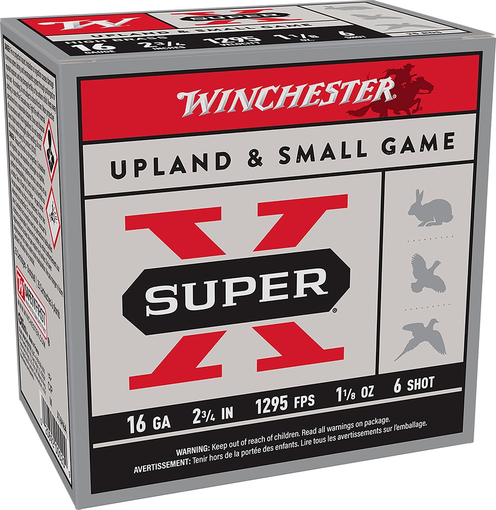 Winchester Ammo X16H6 Super X Heavy Game Load 16Gauge 2.75" 1 1/8oz 6Shot 25 Per Box/10 Case 1