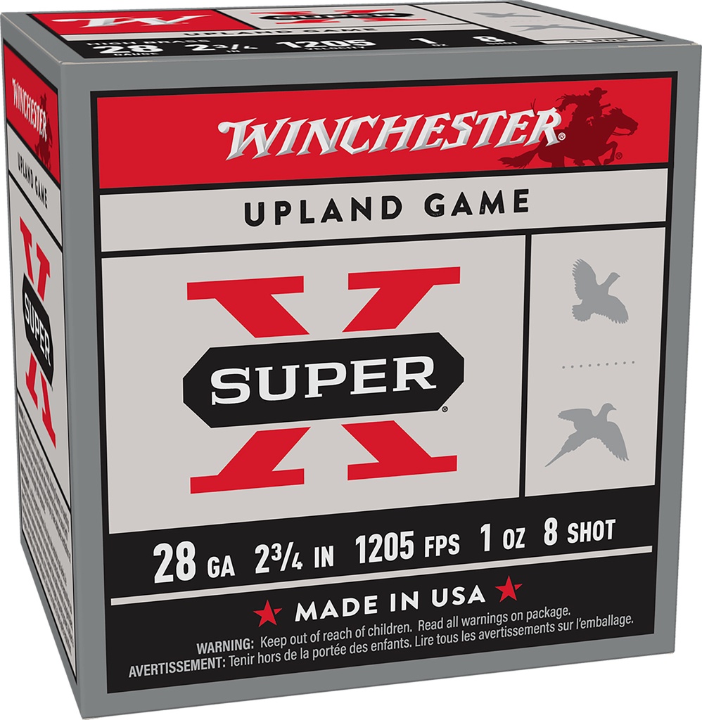 Winchester Ammo X28H8 Super X Heavy Game Load High Brass 28Gauge 2.75" 1oz 8Shot 25 Per Box/10 Case 1
