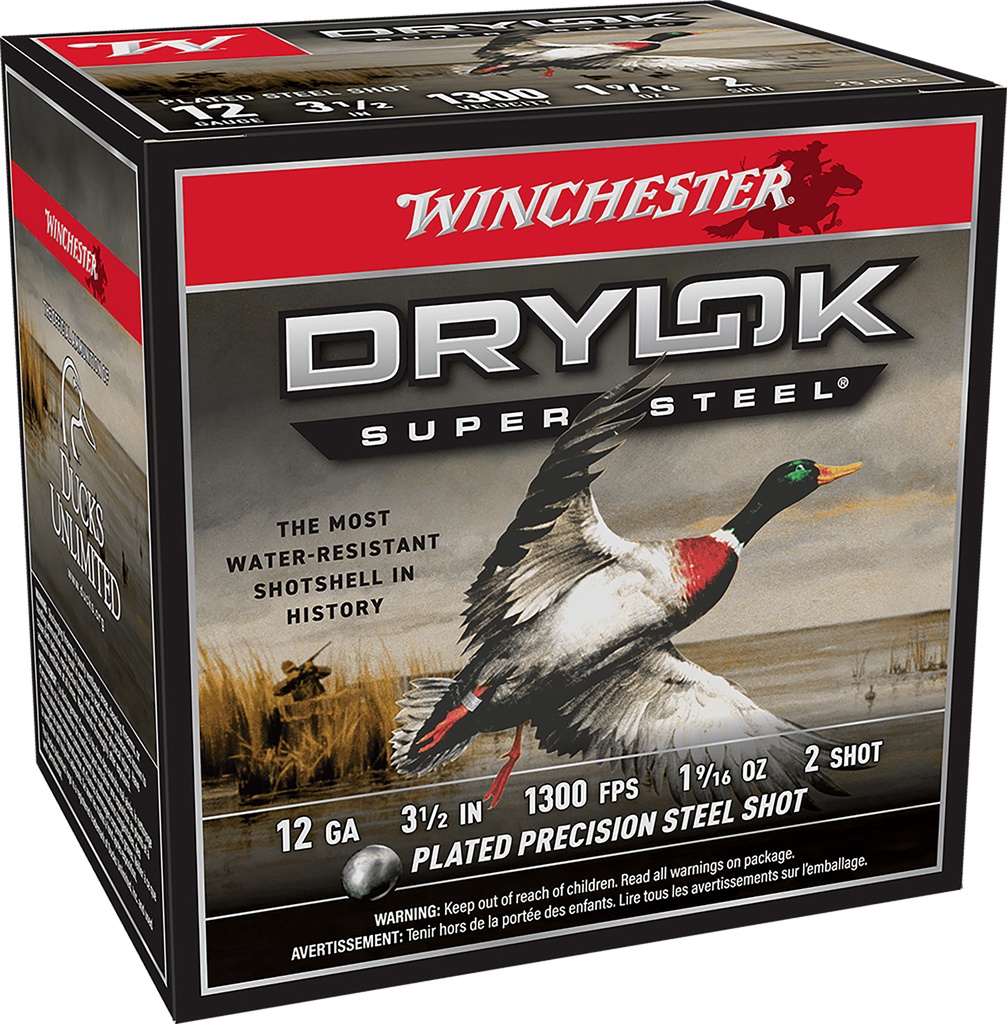 Winchester Ammo XSM12L2 Drylok Super Steel Magnum 12Gauge 3.50" 1 9/16oz 2Shot 25 Per Box/10 Case 1