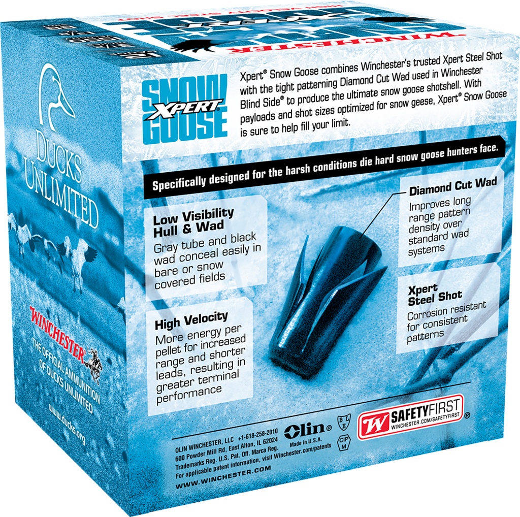 Winchester Ammo WXS12LBB Xpert Snow Goose High Velocity 12Gauge 3.50" 1 3/8oz BBShot 25 Per Box/10 Case 3
