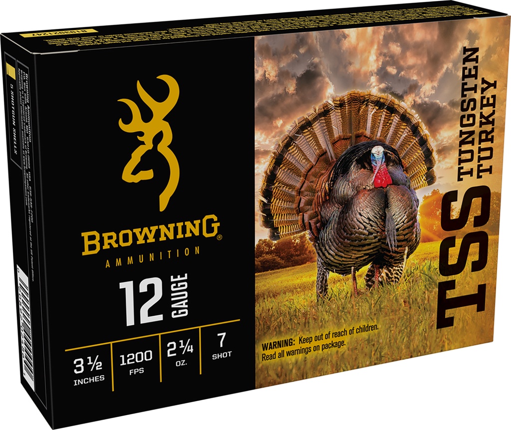 Browning Ammo B193921247 TSS Tungsten Turkey 12Gauge 3.50" 2 1/4oz Tungsten 7Shot 5 Per Box/10 Case 1