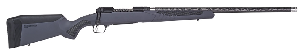Savage Arms 57578 110 UltraLite Full Size 6.5 Creedmoor 4+1 22" Carbon Fiber Threaded Barrel, Black Melonite Drilled & Tapped Stainless Steel Receiver, Adj AccuStock Gray Synthetic Stock, Right Hand 1