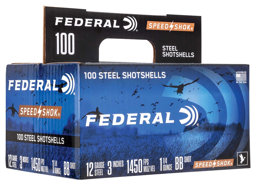 Federal WF142100BB Speed-Shok  12Gauge 3" 1 1/4oz BBShot 100 Per Box/2 Case 1