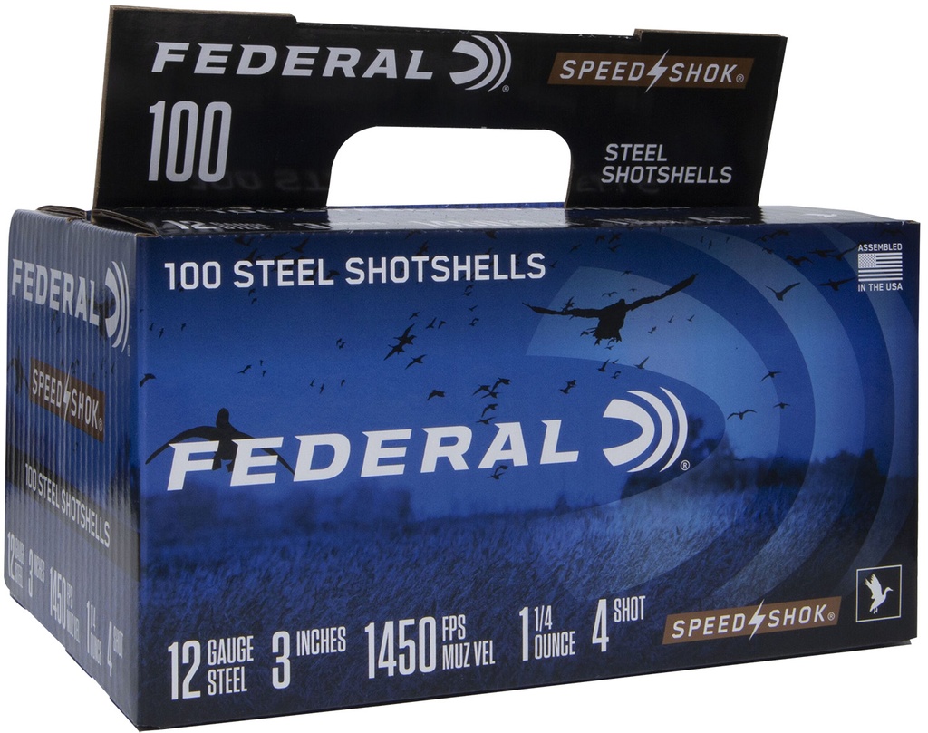 Federal WF1421004 Speed-Shok  12Gauge 3" 1 1/4oz 4Shot 100 Per Box/2 Case 1