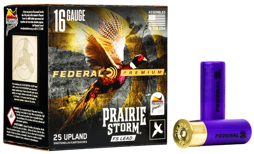 Federal PFX164FS5 Premium Prairie Storm FS 16Gauge 2.75" 1 1/8oz 5Shot 25 Per Box/10 Case 1