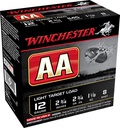 Winchester Ammo AA128VP AA Light Target 12Gauge 2.75" 1 1/8oz 8Shot 100 Bx/2 Case *Value Pack 1