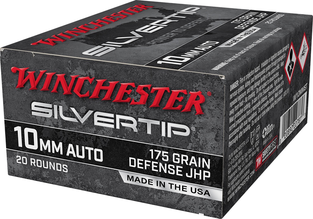 Winchester Ammo W10MMST Super X  10mmAuto 175gr Silvertip Jacket Hollow Point 20 Per Box/10 Case 2