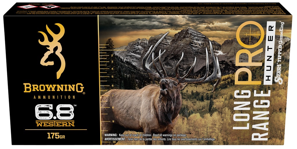 Browning Ammo B192500682 Long Range Pro Hunter 6.8Western 175gr Sierra Tipped GameKing 20 Per Box/10 Case 3
