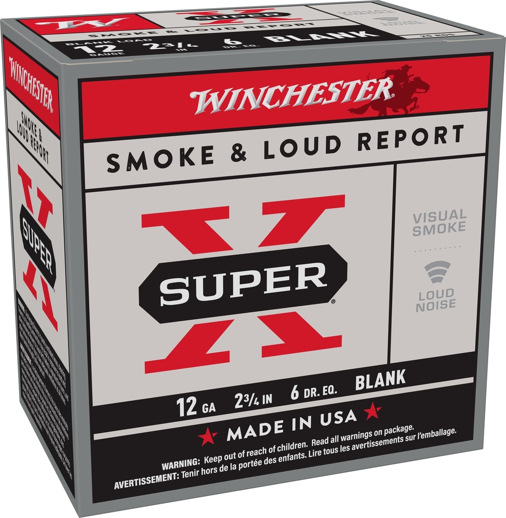 Winchester Ammo XBP12W Super X Blank 12Gauge 2.75" 25 Per Bx/10 Case 1