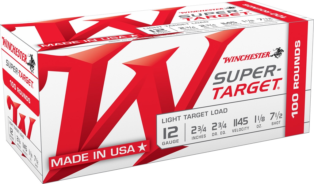Winchester Ammo TRGT127VP Super-Target Light Target 12Gauge 2.75" 1 1/8oz 7.5Shot 100 Bx/2 Case *Value Pack 1