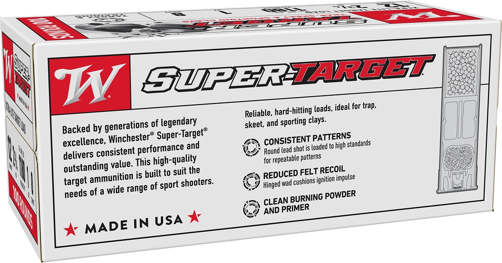 Winchester Ammo TRGTL128VP Super-Target Xtra-Lite 12Gauge 2.75" 1oz 8Shot 100 rd Box 2
