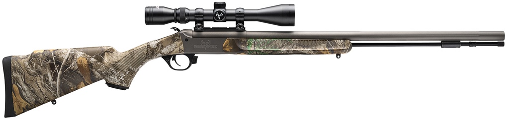 Traditions CR5841104421 NitroFire w/Scope 50 Cal 209 Primer 26" Gray Cerakote Fluted & Tapered Barrel, Drilled & Tapped Receiver, Realtree Edge Fixed Synthetic Stock, 3-9x40mm Duplex 1