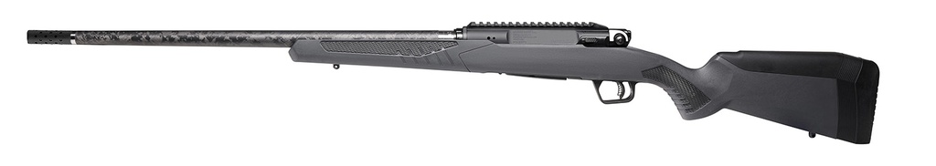 Savage Arms 57900 Impulse Mountain Hunter 28 Nosler 2+1 24" Carbon Fiber Threaded Barrel, Black Aluminum Receiver w/Picatinny Rail, Gray AccuStock Synthetic Stock, Ambidextrous 2
