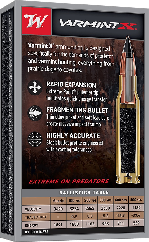 Winchester Ammo X243PXP Varmint X  243Win 65gr Extreme Point 20 Per Box/10 Case 2